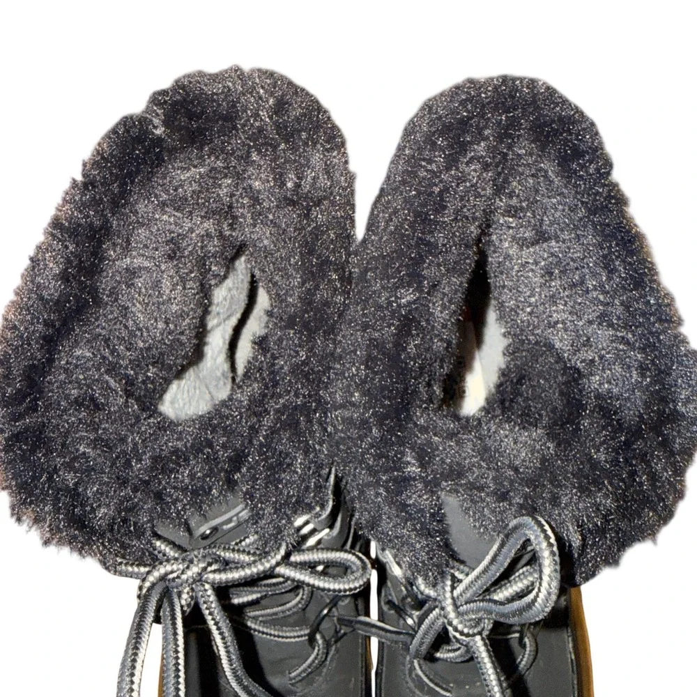JBU by Jambu Maldive Weather Ready Women 9M Pre-Owned Winter Boot Black Faux Fur